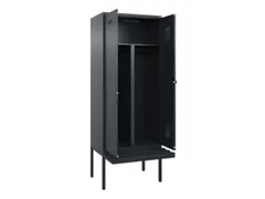 PBM-locker met bank,HxBxD 2120x800x815mm,2vak,vak B 400mm,draaigrendel