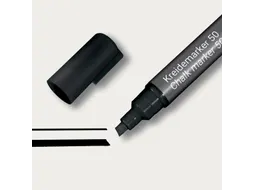 Krijtstift Sigel 1stuk zwart wig punt 1-5 mm