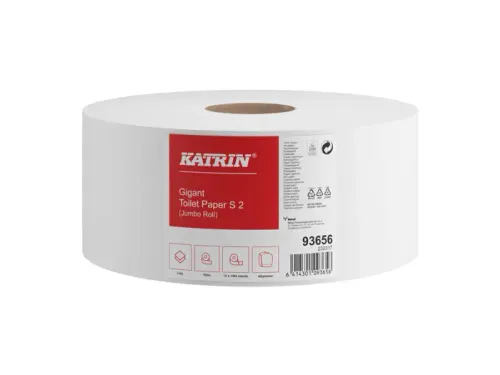 Toiletpapier Jumbo Katrin 93656 Gigant S 2-laags 150m wit