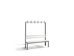 Omkleedbank L 1500Mm Pvc-Zitlatten Enkelzijdige Hakenlijst Ral7021