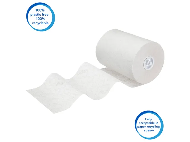 Handdoekrol Scott Essential Slimroll 1-laags 190m wit 6695