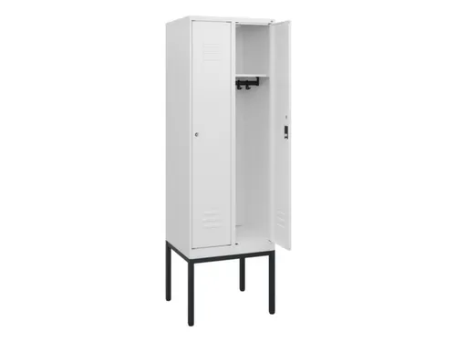 locker,HxBxD 1950x600x500mm,2vak,vak B 300mm,cil.-slot,voetonderstel