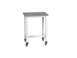 werkbank,verrijdbaar,HxBxD 930x700x600mm,linoleumblad,RAL7035,4wielen