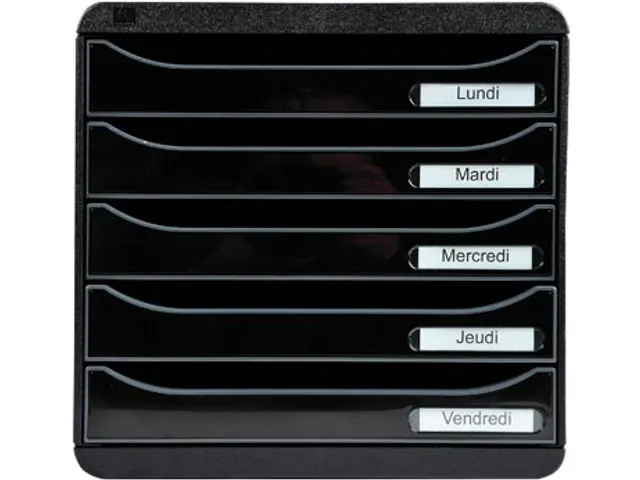 ladenblok Big-Box Plus zwart glossy 5 laden A4+