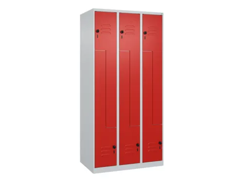 Z-garderobekast,HxBxD 1850x900x500mm,vak B 150/300mm,draaigrendel