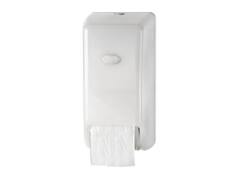 White Toiletpapier dispenser voor toiletrollen met dop