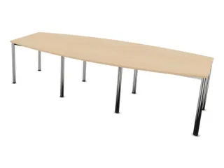 vergadertafel,HxBxD 740x2800x1200mm,vatvormig,NE-esdoorn - 1