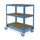Etagewagen,Draagverm. 150Kg,3Etage(S),Houten Legbordetage,Blauw