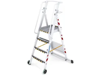 verrijdbare platformladder,bordes HxBxD 1600x500x450mm - 2