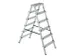 double échelle en aluminium,double face,2x6marche(s),estrade H 1,3m