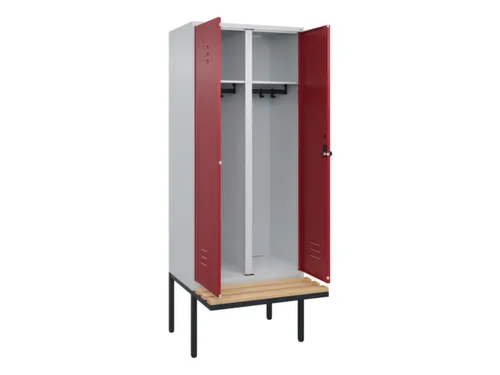 locker voor scheiding van kleding,HxBxD 2120x800x815mm,2vak