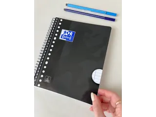 Collegeblok Oxford School A5+ 17-gaats 80vel lijn zwart - 5