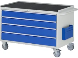 gereedschapswagen 795x1145x650mm metaalblad 450kg 4 laden RAL5010