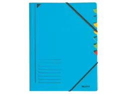 Sorteermap Leitz 3907 A4 7 Vaks Blauw karton