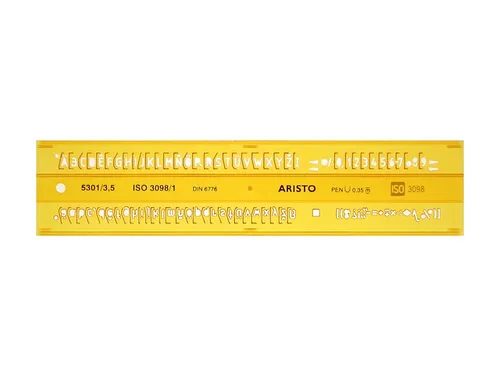 Lettersjabloon Aristo 3,5mm H-profiel schriftvorm B recht