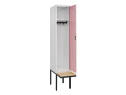 locker met bank,HxBxD 2120x400x815mm,1vak,vak B 400mm,cilinderslot