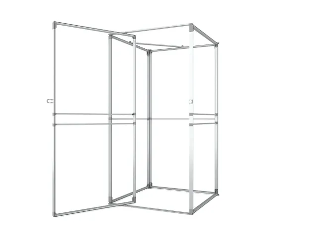 FlexFrame Opbergruimteset beurswand 98x200cm Zilver frame