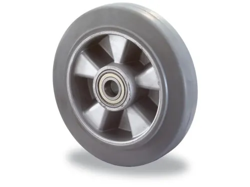 Wiel 400kg 200x50mm Aluminium Velg Elastische Band Grijs