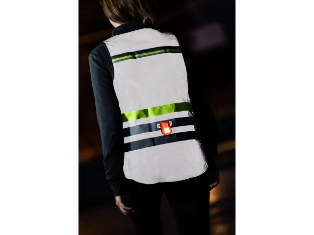 Lucy Jacket Full Reflective Fluohesje Grijs/Geel Maat Small