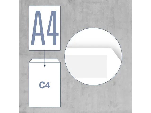 Akte envelop Raadhuis 229x324mm C4 wit gegomd krimp a 10 stuks