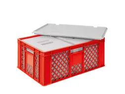 Euronorm-stapelbak,m. 2isoleerboxen,HxLxB 240x600x400mm,43/10,4l,HDPE