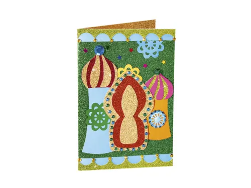 Glitterkarton Folia 174x245mm 6 vel basis assorti