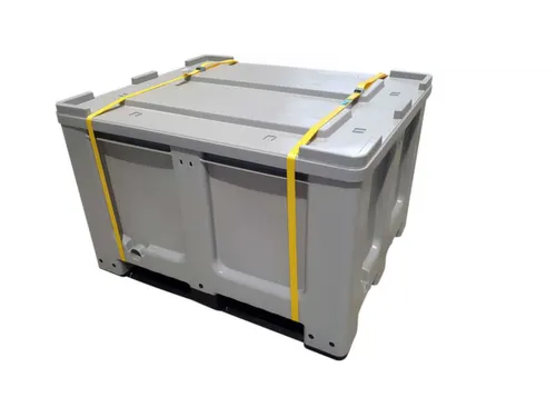 lithium-ion opslagcontainer,610l,HxBxD 760x1200x1000mm,HDPE in grijs