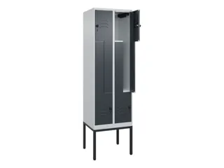 Z-garderobekast,HxBxD 2120x600x500mm,vak B 150/300mm,draaigrendel - 2