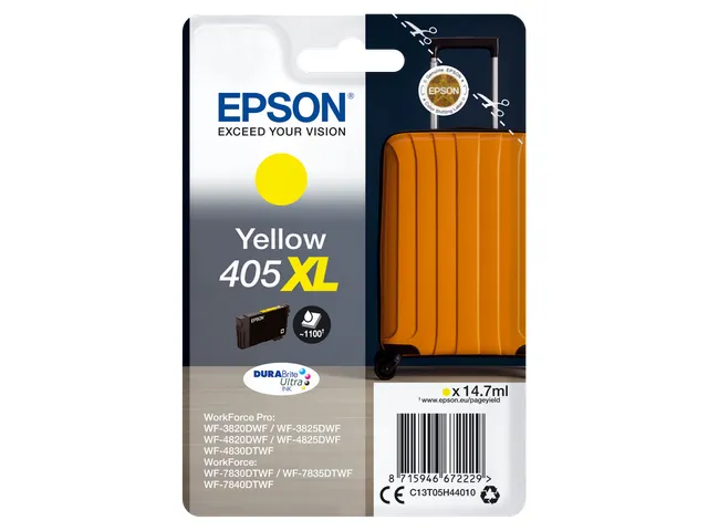 Singlepack Yellow 405XL DURABrite Ultra Ink