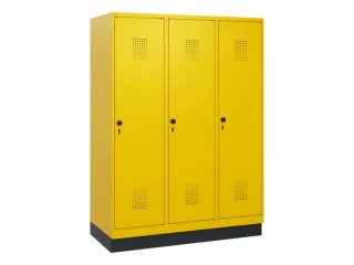 schoollocker,HxBxD 1630x1200x500mm,3vak,vak B 400mm,draaigrendel - 2