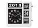 Horloge murale chiffres sautants avec calendrier 31x31cm Français
