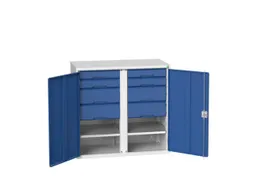 universele kast,HxBxD 1000x1050x550mm,2xStalen bodem,8lade(n)