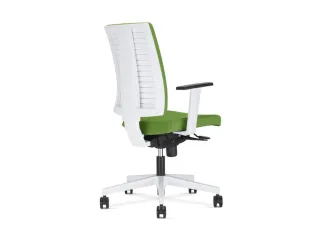 Bureaustoel Wit Bekleding Groen Zitting Hxbxd 410-540x460x450mm - 4