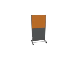 scheidingswand,HxB 1545x800mm,MS-donkergrijs,BN3005-geel - 2