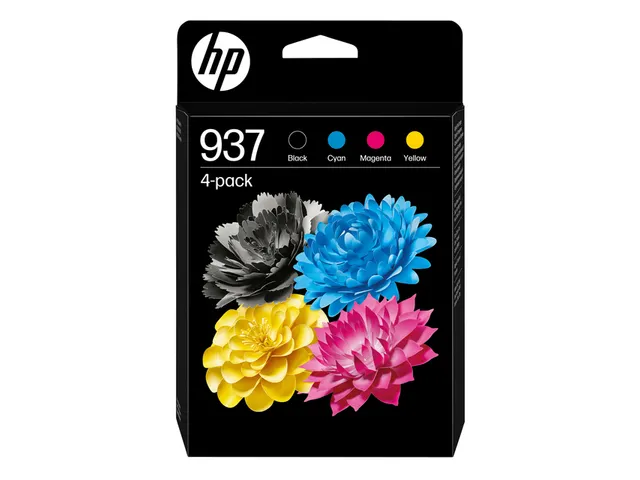 HP 937 Inktcartridge Zwart + 3 Kleuren Origineel 6C400NE