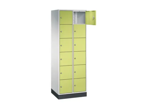 lockerkast,RAL 7035/RDS1108060,HxBxD 1950x620x500mm,2x6vakken
