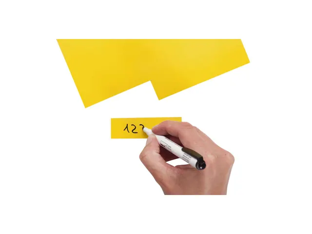 Magneetvel MAUL 200x300mm geel beschrijf- wisbaar en te knippen