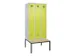locker met bank,voor scheiding van kleding,HxBxD 2120x900x815mm,3vak