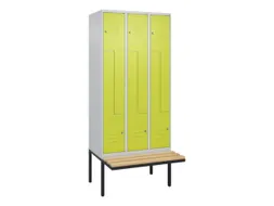 Z-garderobekast,HxBxD 2120x900x815mm,6vak,vak B 300mm,cil.-slot