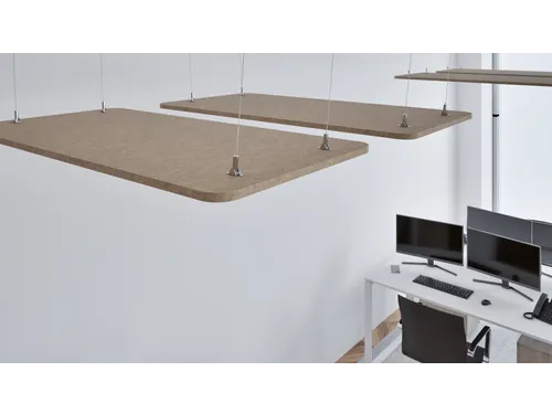 Akoestisch PET-vilt rechthoekig plafondpaneel 60x120cm Beige