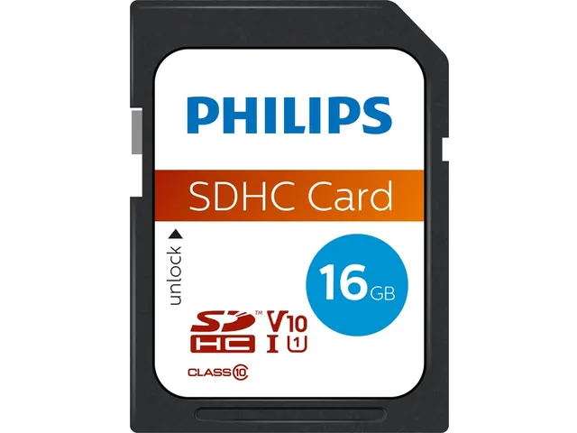 Philips Ultra Speed SDHC Geheugenkaart 16GB UHS-I U1 V10 Class 10