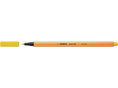 Fineliner STABILO point 88/24 fijn citroengeel