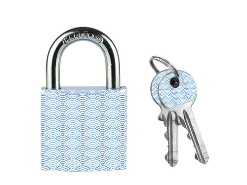 Hangslot Masterlock 30mm golven motief met 2 sleutels