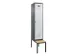 locker met bank,voor scheiding van kleding,HxBxD 2120x400x815mm,1vak