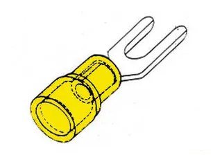 Kabelschoen Geel 5.3mm - 1