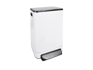 Afvalbak Desq 6053.01 pedaalemmer 40 liter RVS Wit - 2