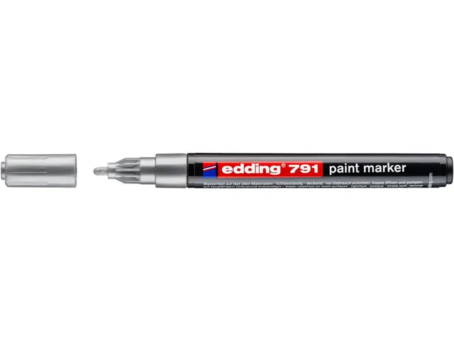 Paintmarker edding 791 op alcoholbasis 1-2mm zilver