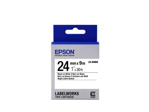 Standard Tape - LK-6WBN Std Blk/Wht 24/9