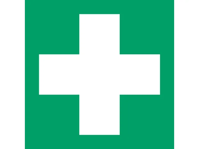 Pictogram bordje Djois EHBO 200x200mm groen