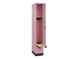 locker met bank,HxBxD 1950x300x815mm,1vak,vak B 300mm,cilinderslot - 1